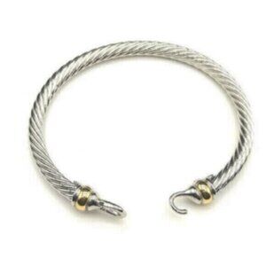 David Yurman 5mm Hook Buckle Classic Sterling Silver Bracelet QDW-2037